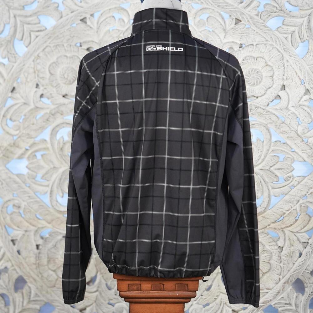 Skechers Go Shield Performance Jacket Gray Plaid … - image 8